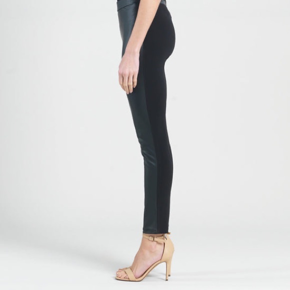 Clara Sunwoo Liquid Leather™ Sheen Two-Tone Legging - Black - Picture 3 of 13